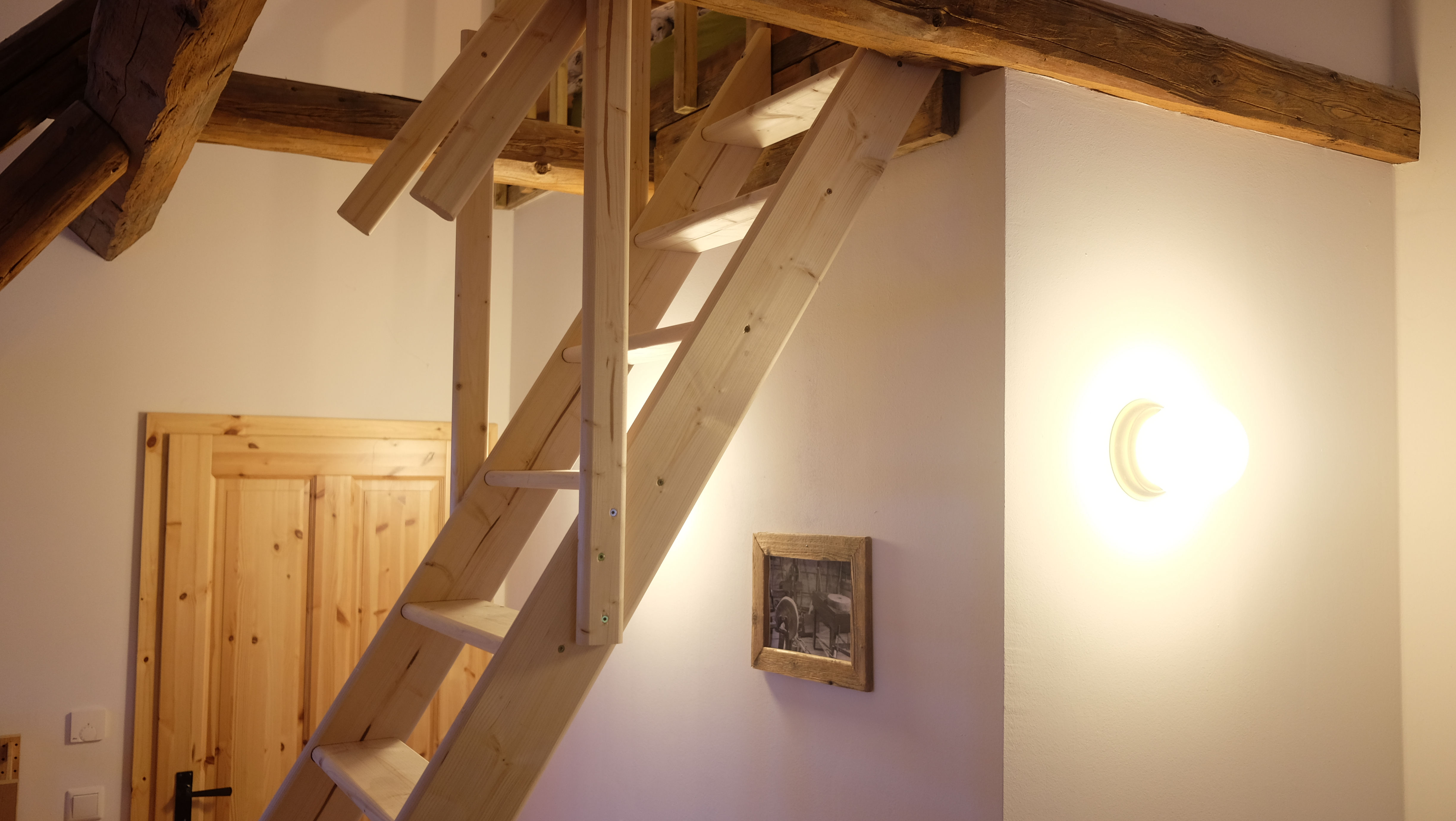 Meisterstube: Stairs to the sleeping loft